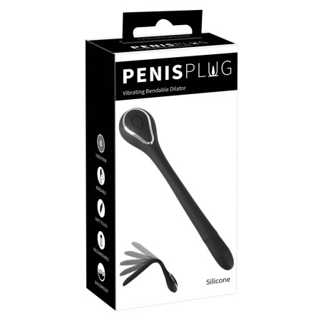 Dilator męski Penisplug Vibrating Bendable D – wibrujący, giętki, 13,5 cm - 1