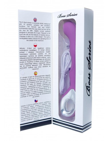 Vibrator G-spot 10 functions USB Purple