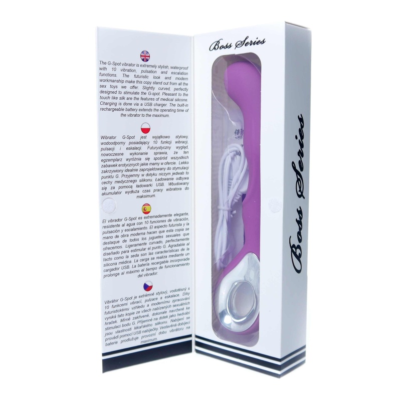 Wibrator G-Spot 10 funkcji USB fioletowy - 13