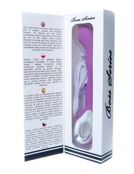 Vibrator G-spot 10 functions USB Purple