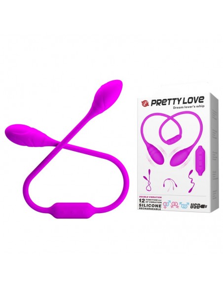 PRETTY LOVE -Dream lover's whip, 12 vibration functions Bendable 
