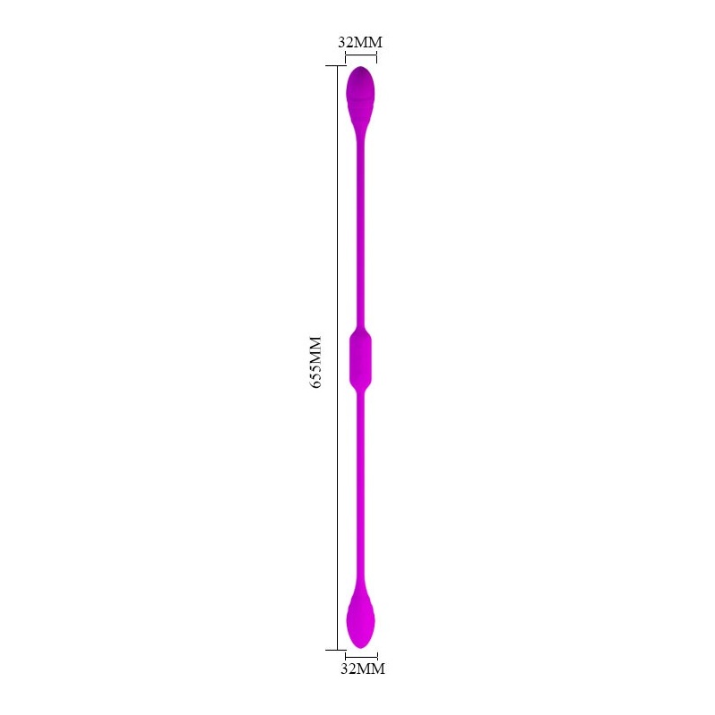 Wibrator dwustronny Dream Lover's Whip – 12 funkcji wibracji, 22 cm - 7