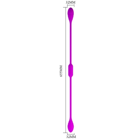 Wibrator dwustronny Dream Lover's Whip – 12 funkcji wibracji, 22 cm - 7