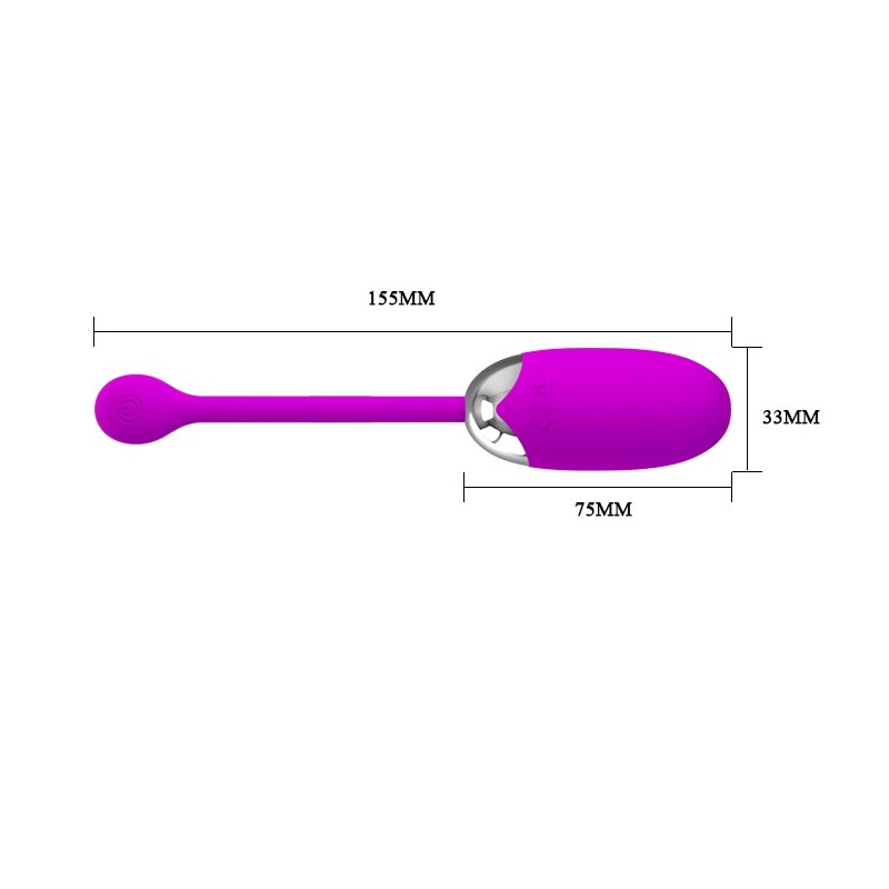 Jajko wibrujące Brook – silikonowe, 12 programów wibracji, 7,2 cm - 5
