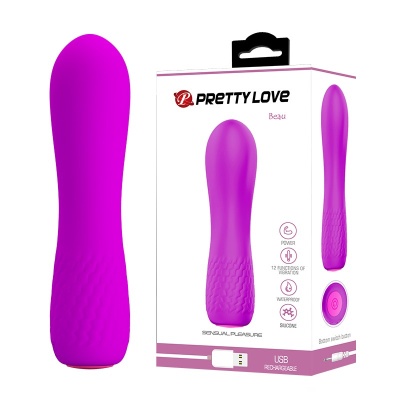 Mini wibrator Pretty Love BEAU z 12 funkcjami wibracji i pamięcią, o długości 11,9 cm - 1