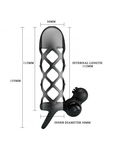 PRETTY LOVE -PENIS SLEEVE I, 10 vibration functions 
