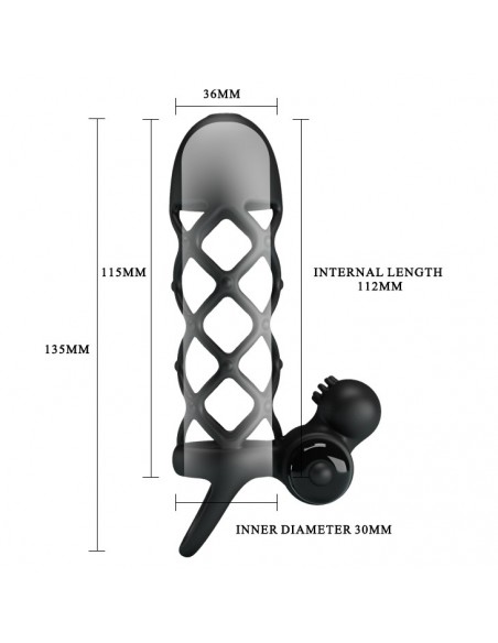 PRETTY LOVE -PENIS SLEEVE I, 10 vibration functions 
