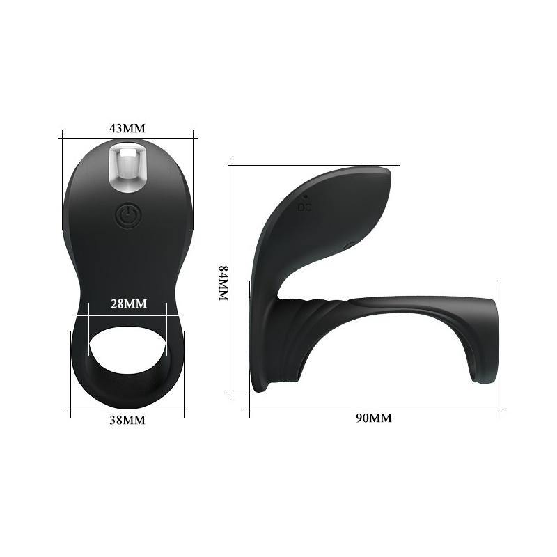 Pierścień na penisa Vibration Penis Sleeve II z wibracjami, 9 x 8,4 x 4,3 cm - 6