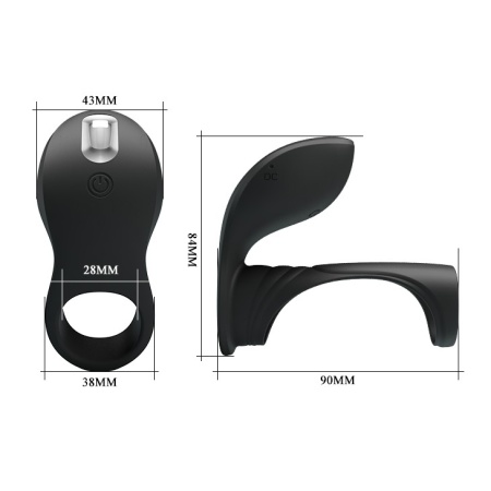 Pierścień na penisa Vibration Penis Sleeve II z wibracjami, 9 x 8,4 x 4,3 cm - 6