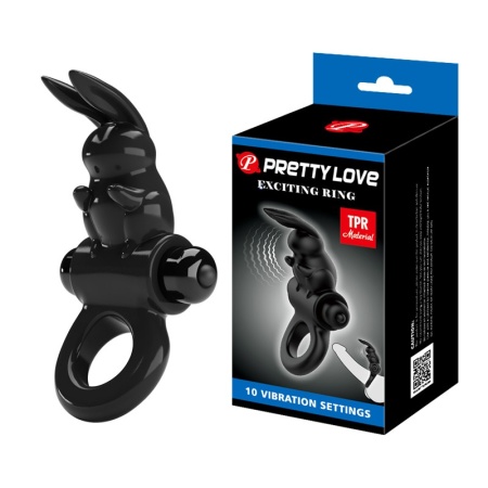 Wibrujący pierścień na penisa Exciting Ring - 10 trybów wibracji, średnica 2,4 cm - 1