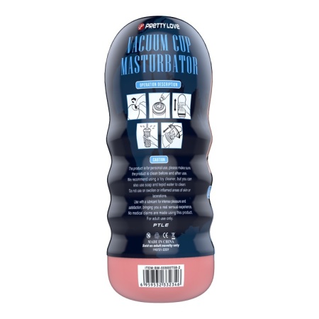 Masturbator Vacuum Cup z regulacją ssania, 18 cm - 4