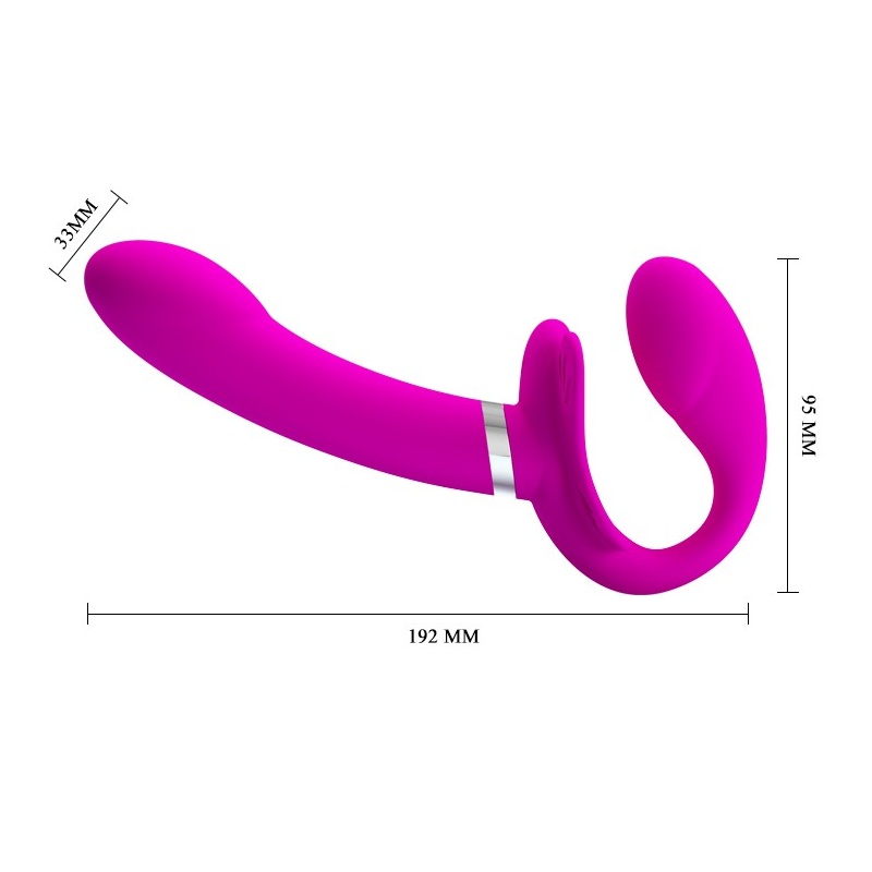 Pasek wibracyjny bez ramiączek Valerie - ok. 20 cm, 12 trybów, podwójny silnik - 7