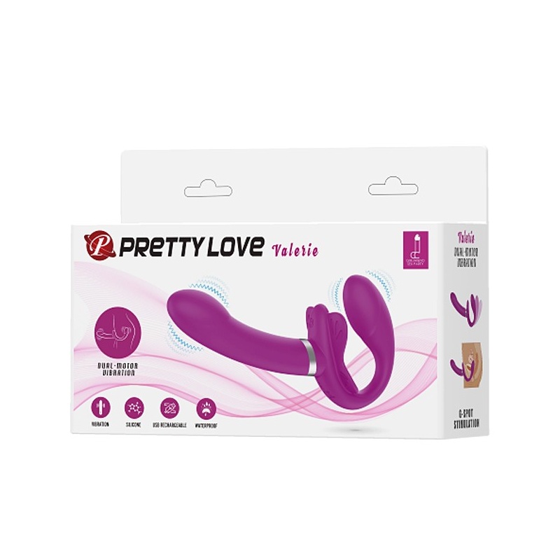 Pasek wibracyjny bez ramiączek Valerie - ok. 20 cm, 12 trybów, podwójny silnik - 10