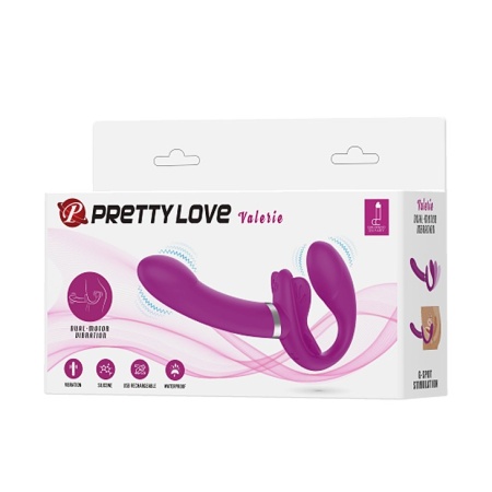 Pasek wibracyjny bez ramiączek Valerie - ok. 20 cm, 12 trybów, podwójny silnik - 10