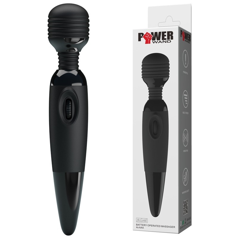 Masażer różdżkowy Power Wand z silikonową główką, elastyczną szyjką i regulacją obrotową, 25,4 cm - 1