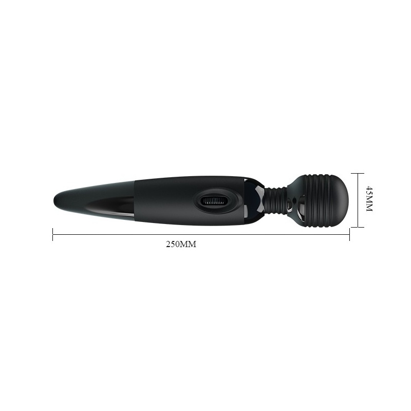Masażer różdżkowy Power Wand z silikonową główką, elastyczną szyjką i regulacją obrotową, 25,4 cm - 7