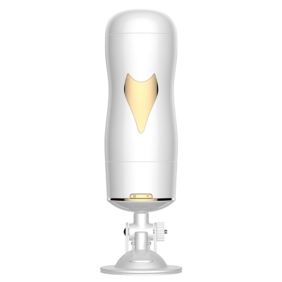 Masturbator dwustronny White - 7 funkcji wibracji, CyberSkin, przyssawka z regulacją kąta - 1