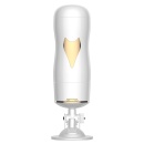 Masturbator dwustronny White - 7 funkcji wibracji, CyberSkin, przyssawka z regulacją kąta - 1
