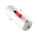 Masturbator dwustronny White - 7 funkcji wibracji, CyberSkin, przyssawka z regulacją kąta - 2