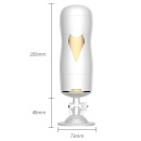 Masturbator dwustronny White - 7 funkcji wibracji, CyberSkin, przyssawka z regulacją kąta - 3