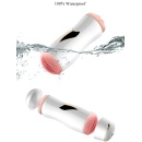 Masturbator dwustronny White - 7 funkcji wibracji, CyberSkin, przyssawka z regulacją kąta - 9