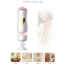 Masturbator dwustronny White - 7 funkcji wibracji, CyberSkin, przyssawka z regulacją kąta - 10