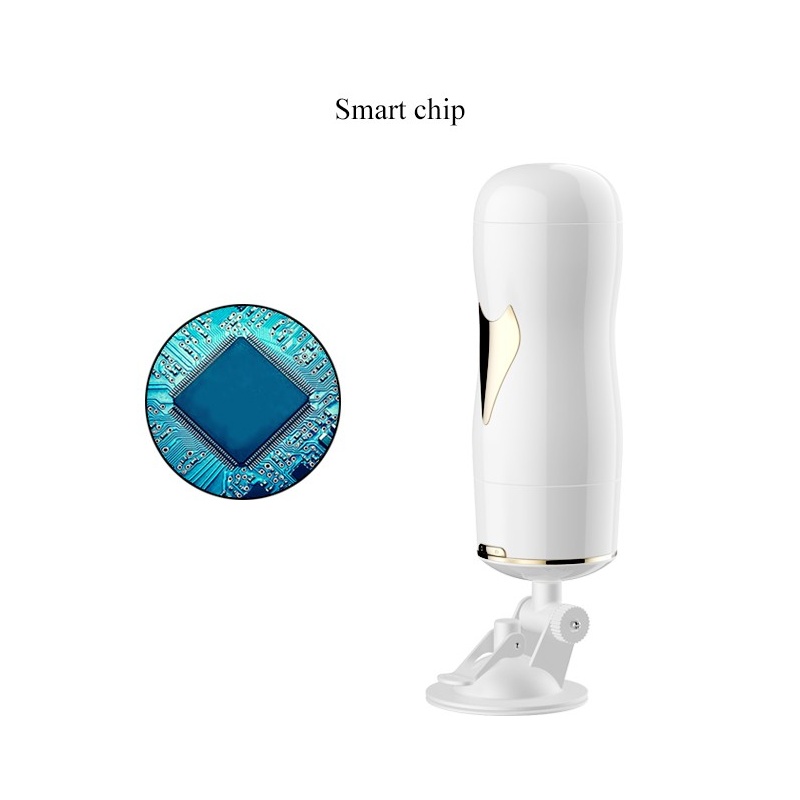 Masturbator dwustronny White - 7 funkcji wibracji, CyberSkin, przyssawka z regulacją kąta - 13