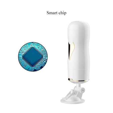 Masturbator dwustronny White - 7 funkcji wibracji, CyberSkin, przyssawka z regulacją kąta - 13