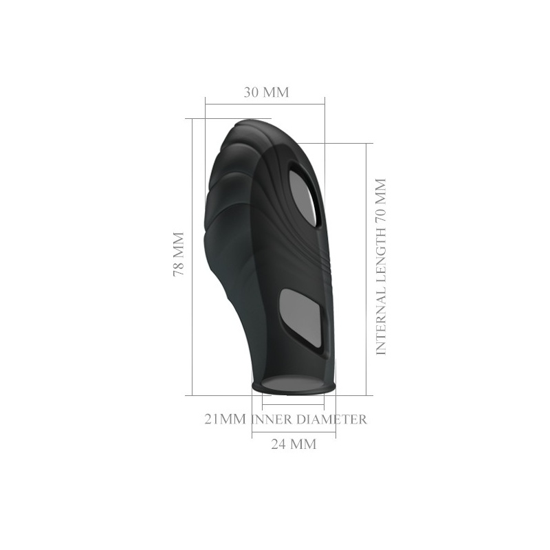 Wibrator na palec Lich z wibracjami, silikonowy, 7,8 cm - 9