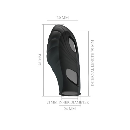 Wibrator na palec Lich z wibracjami, silikonowy, 7,8 cm - 9
