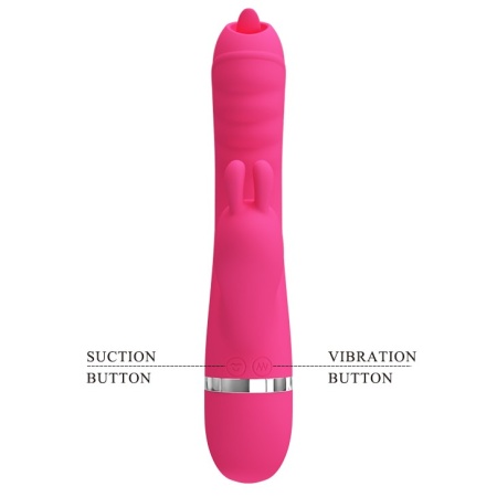 Wibrator rabbit Phoenix z funkcją ssania i wibracji, 20 cm - 8