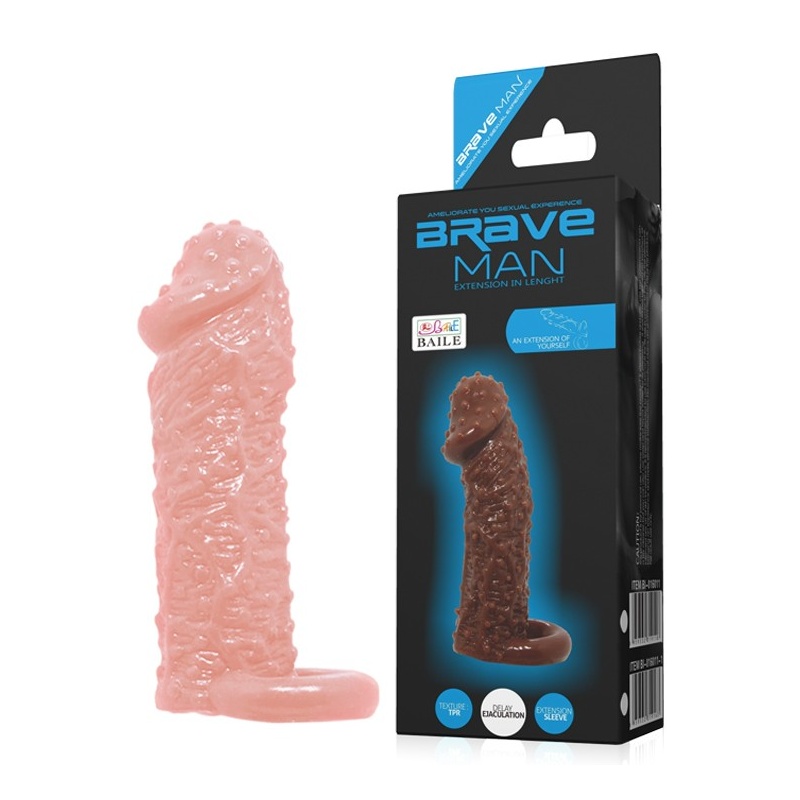 Przedłużacz penisa Brave Man z elastyczną pętlą, 13 cm - 6