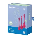 Kulki gejszy Yoni Power 1 - zestaw 3 kulek treningowych, 2 / 2,5 / 3 cm, 22-74 g, kolor czerwony - 1
