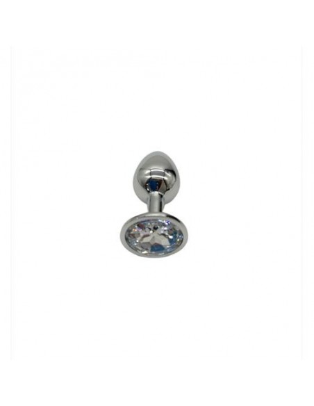 Plug-Diamond King Butt Plug - Metal Small Clear