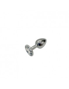 Plug-Diamond King Butt Plug - Metal Small Clear 2