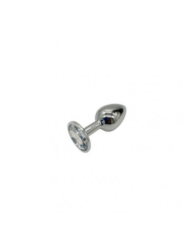 Plug-Diamond King Butt Plug - Metal Small Clear