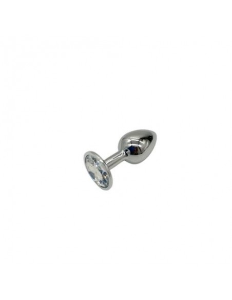 Plug-Diamond King Butt Plug - Metal Small Clear