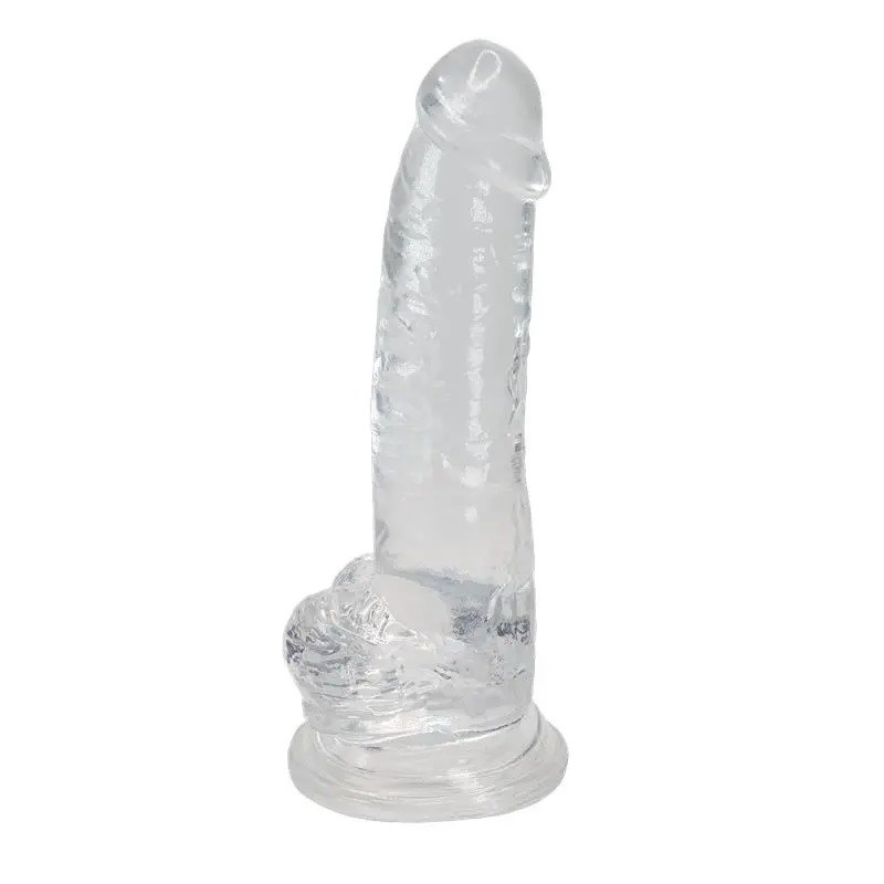 Dildo AL.Torrent Jelly Clear – anatomiczna forma z przyssawką, 20,6 cm - 1