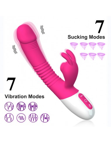 Stymulator- Silicon, Vibrator 7 function, 7 Sucking mode, Heating