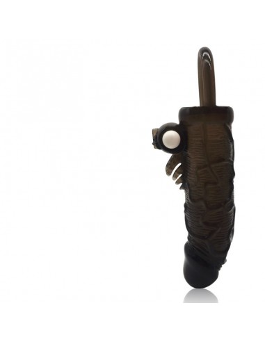 Stymulator-Sleeve/Cock Ring With Vibrating Brown