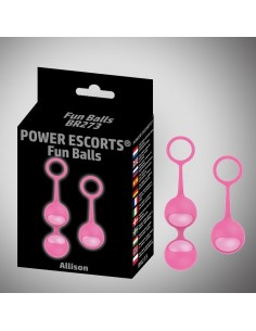 Kulki-Funballs Allison-Duo Kegel Balls Slicone Pink