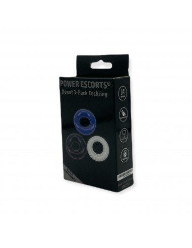 Ring-Donut Cockring 3 Pack-3 colors blue/clear/black
