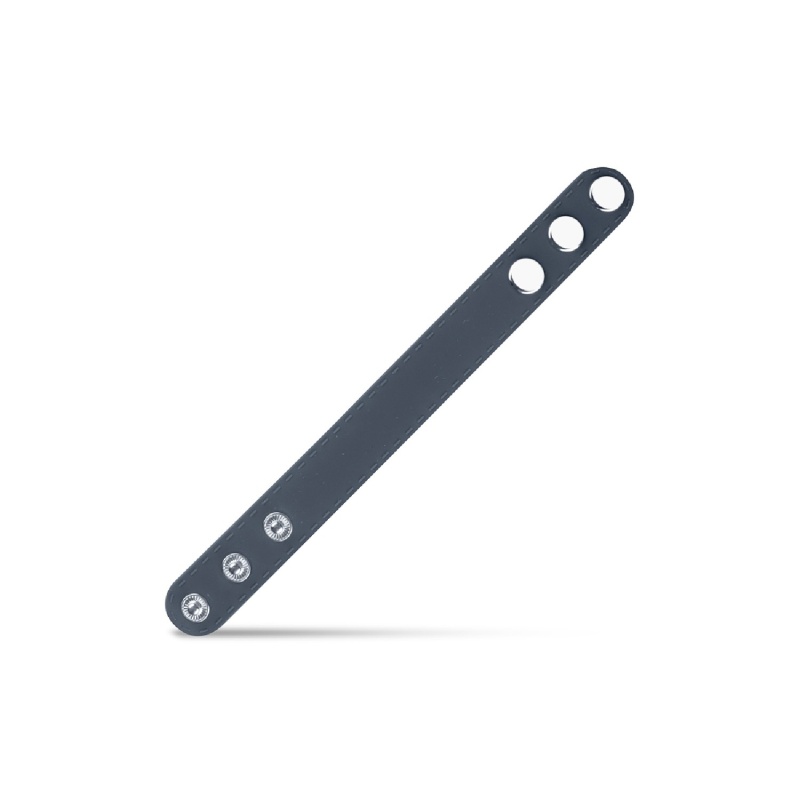 Regulowany pierścień na penisa Cock Strap L - silikon, metalowe napy, średnica 3-6 cm - 3