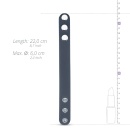 Regulowany pierścień na penisa Cock Strap L - silikon, metalowe napy, średnica 3-6 cm - 4
