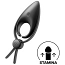 Wibrujący pierścień na penisa Satisfyer Sniper Black - regulowany, dwupętlowy, silikon medyczny, IPX7, 14,2 cm - 2