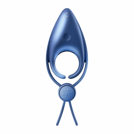 Wibrujący pierścień erekcyjny Sniper (Blue) z regulowaną pętelką i stymulatorem łechtaczki, 14,2 cm - 4