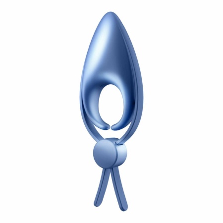 Wibrujący pierścień erekcyjny Sniper (Blue) z regulowaną pętelką i stymulatorem łechtaczki, 14,2 cm - 5