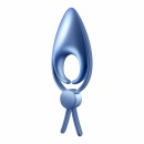 Wibrujący pierścień erekcyjny Sniper (Blue) z regulowaną pętelką i stymulatorem łechtaczki, 14,2 cm - 5