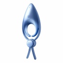 Wibrujący pierścień erekcyjny Sniper (Blue) z regulowaną pętelką i stymulatorem łechtaczki, 14,2 cm - 8