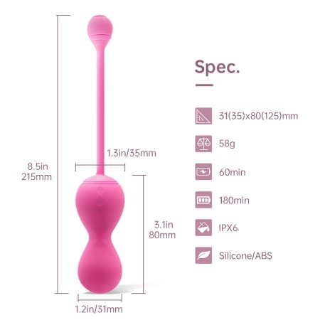 Inteligentne kulki Kegla Smart Kegel Master Balls Różowe - 4